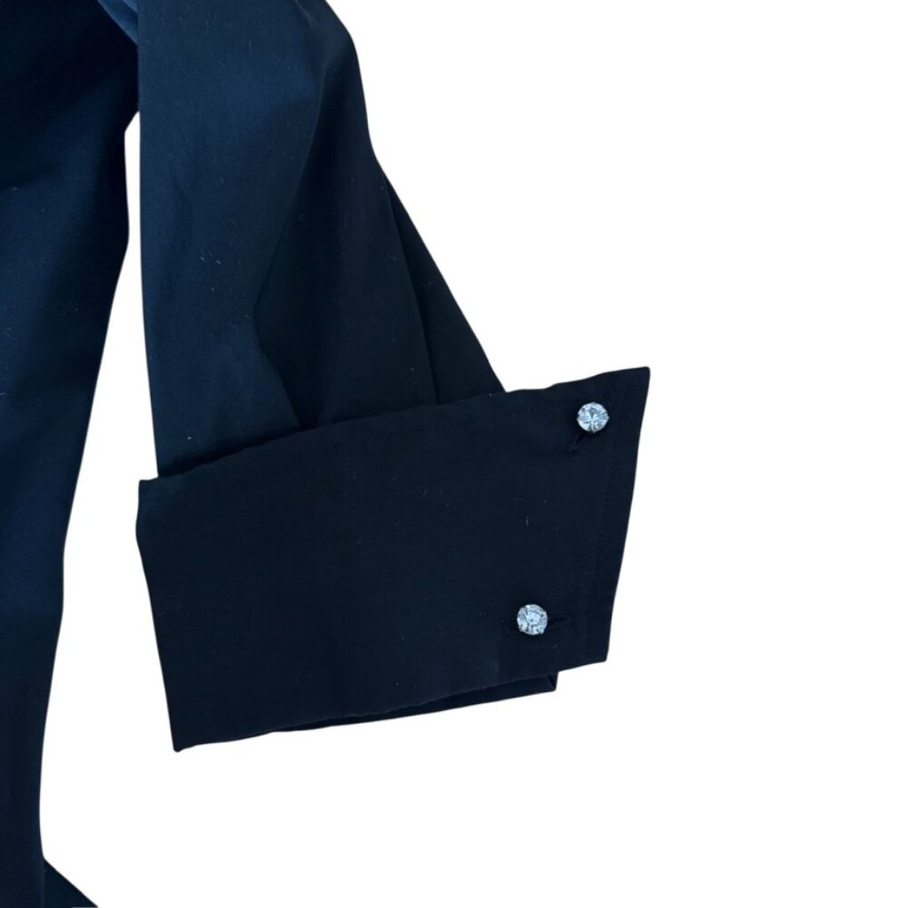 Guess Collection Y2k Button Down Black Shirt Rhin… - image 7